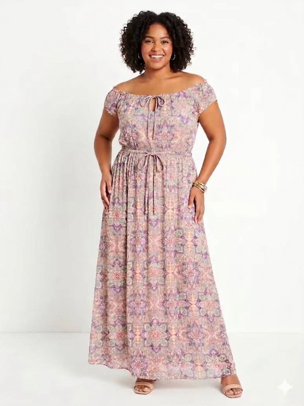 torrid Maxi Dress in Pastel Pink & Lavender